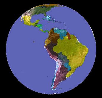 This screenshot of Latin America was created using NASA's global software.